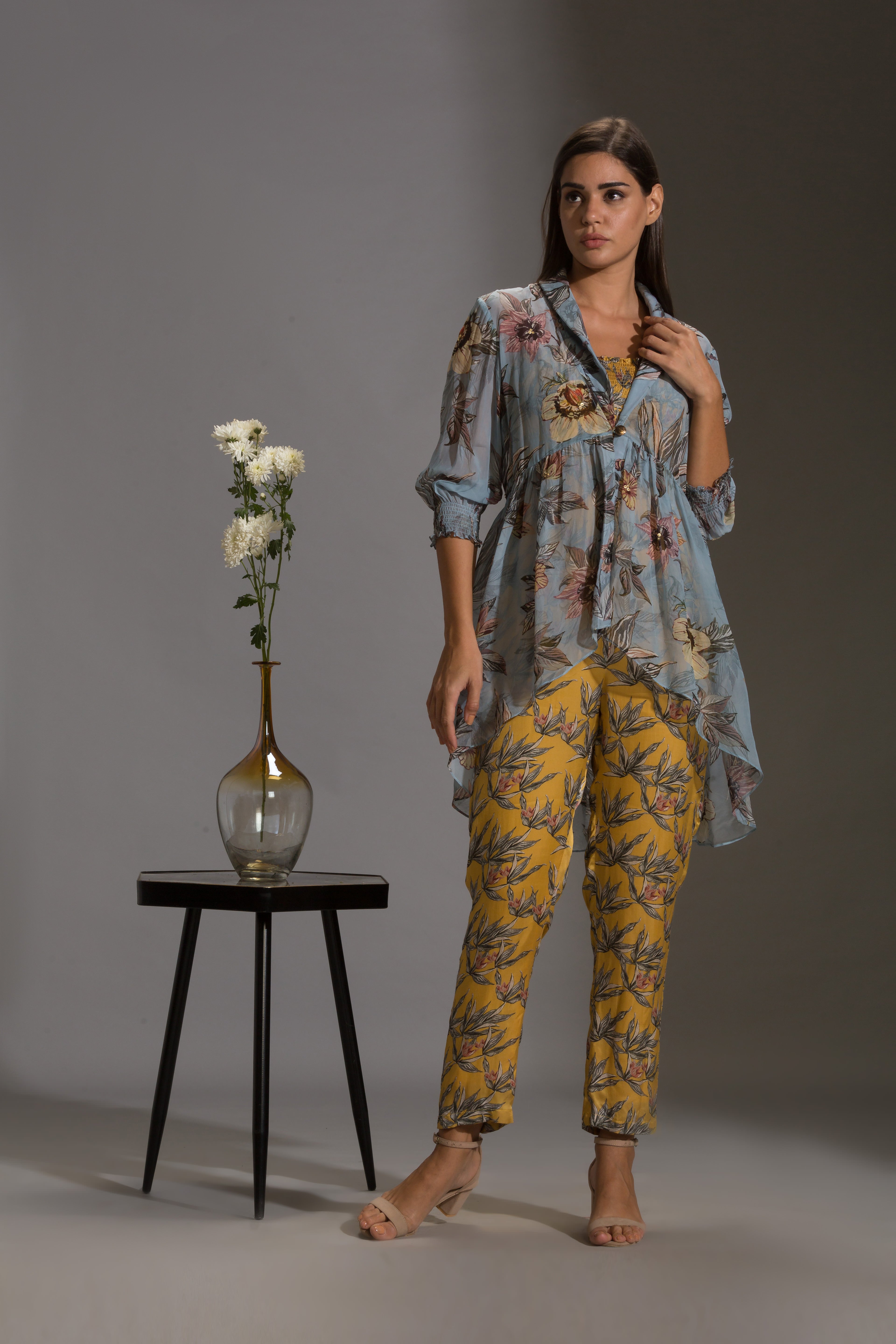 Anthia Floral  Printed Jumpsuit With Jacket