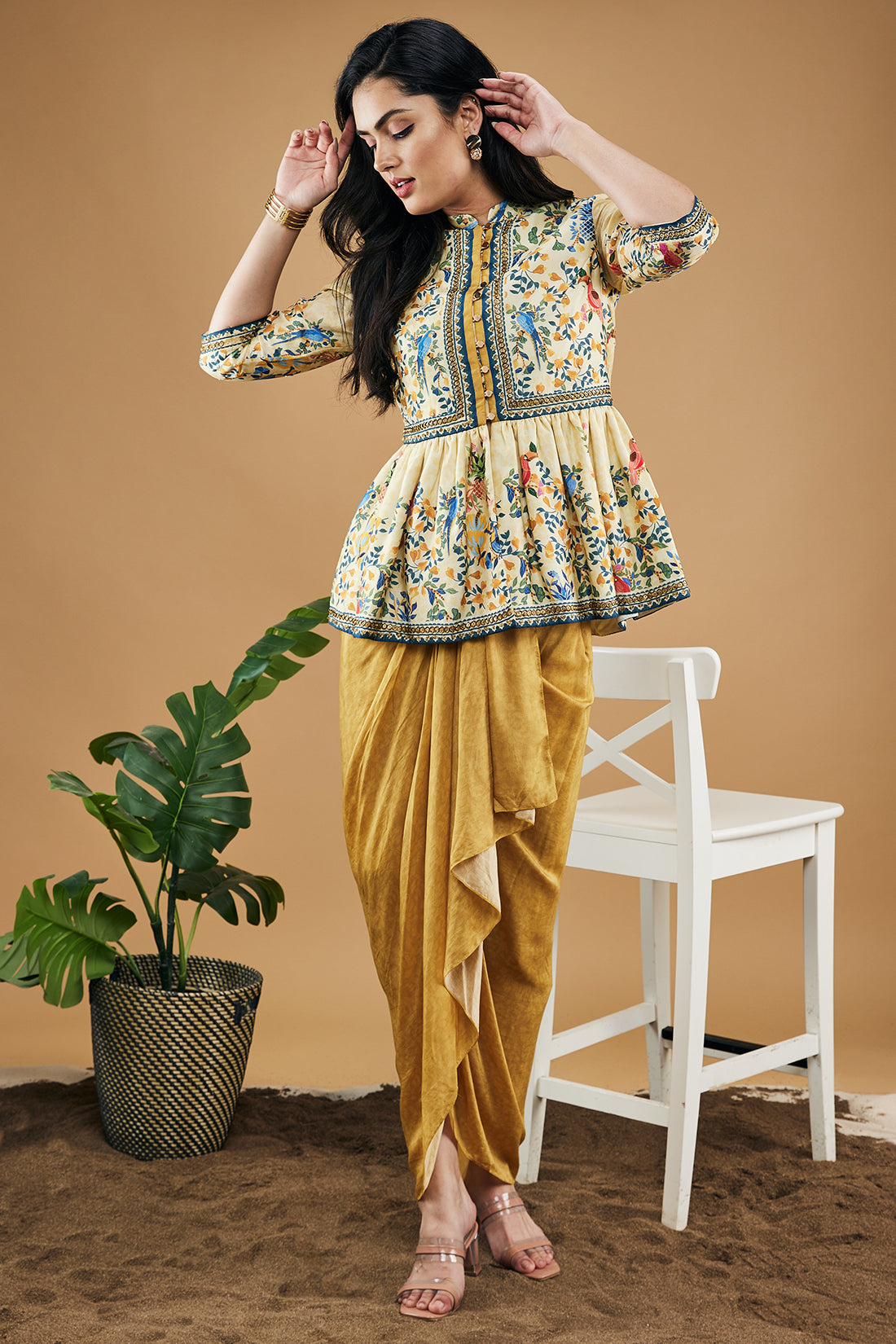 Peplum dhoti skirt best sale