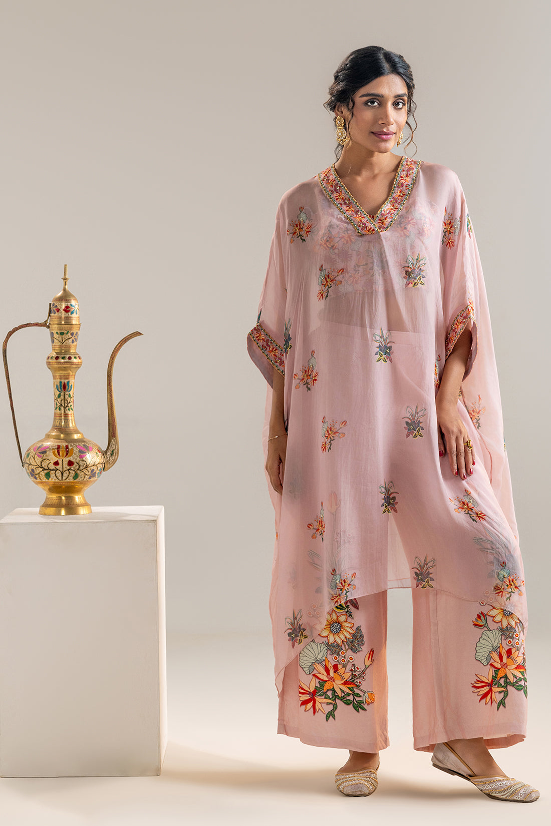 Arani Embroidered Kaftan set