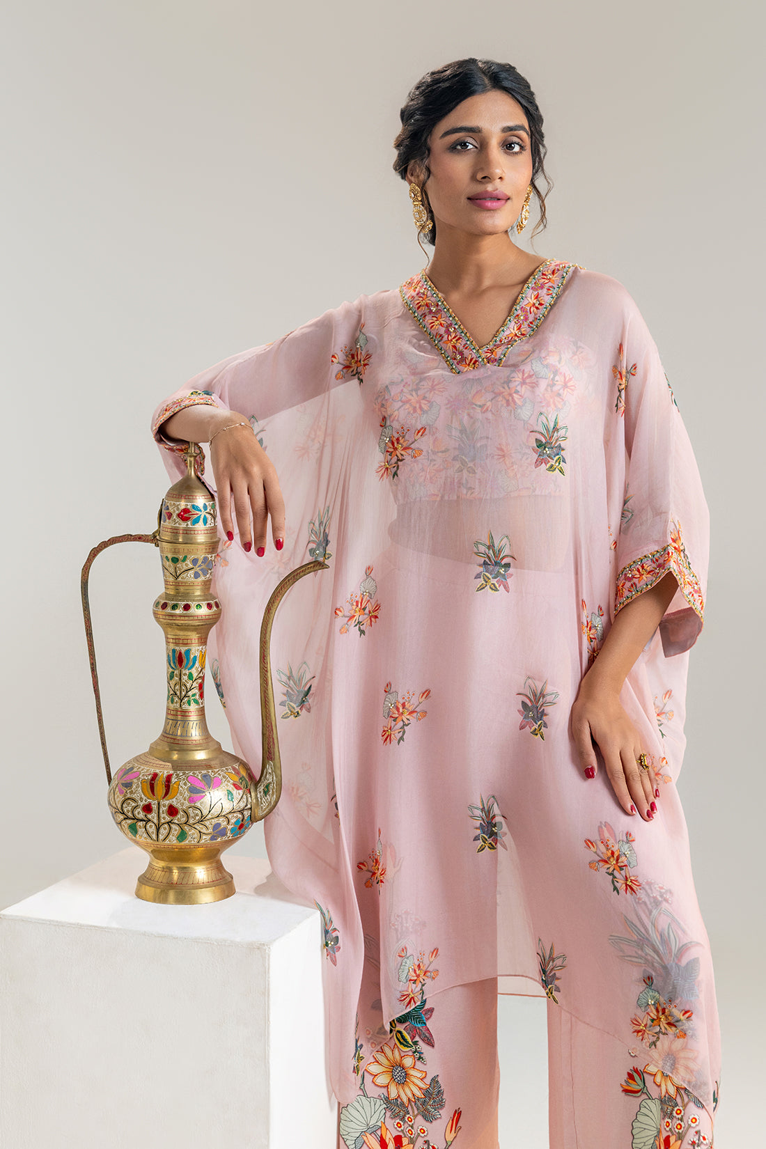 Arani Embroidered Kaftan set