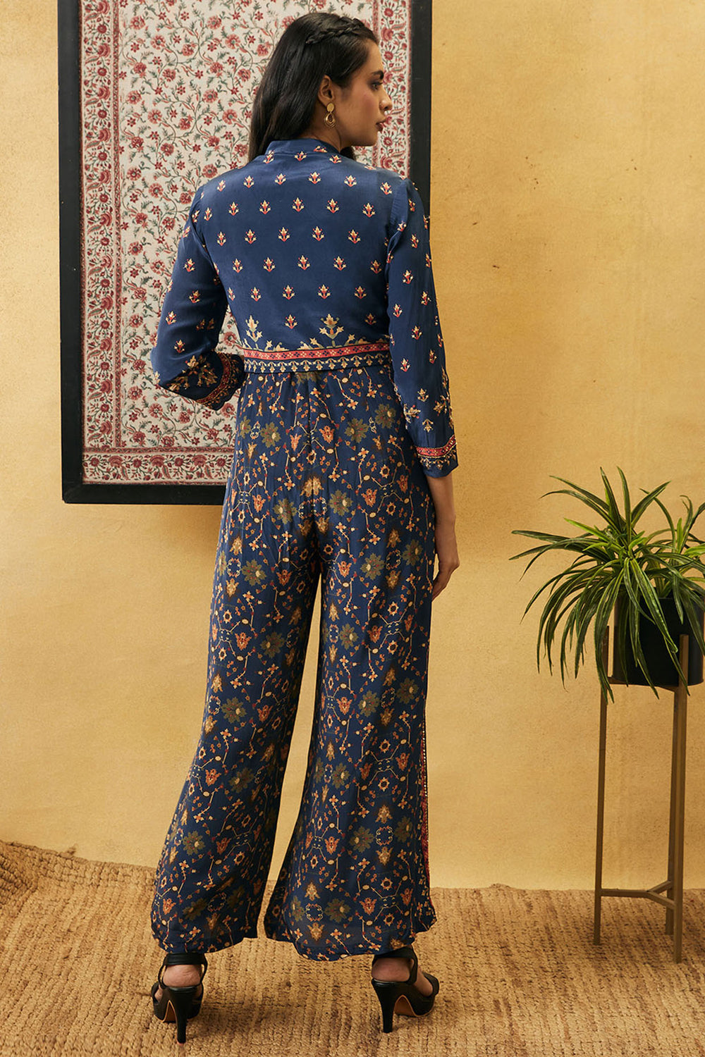 Zahra Printed Jumpsuit With Jacket