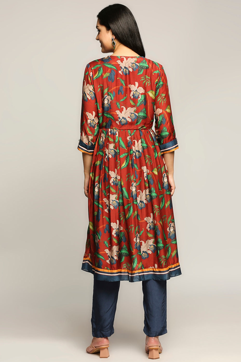 Orchid Bloom Printed Flared Kurta With Pant