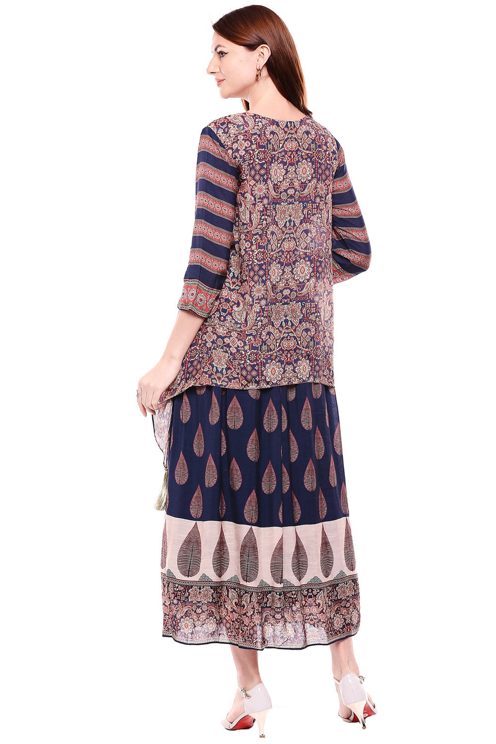 Madhubani Printed Asymetrical Dress