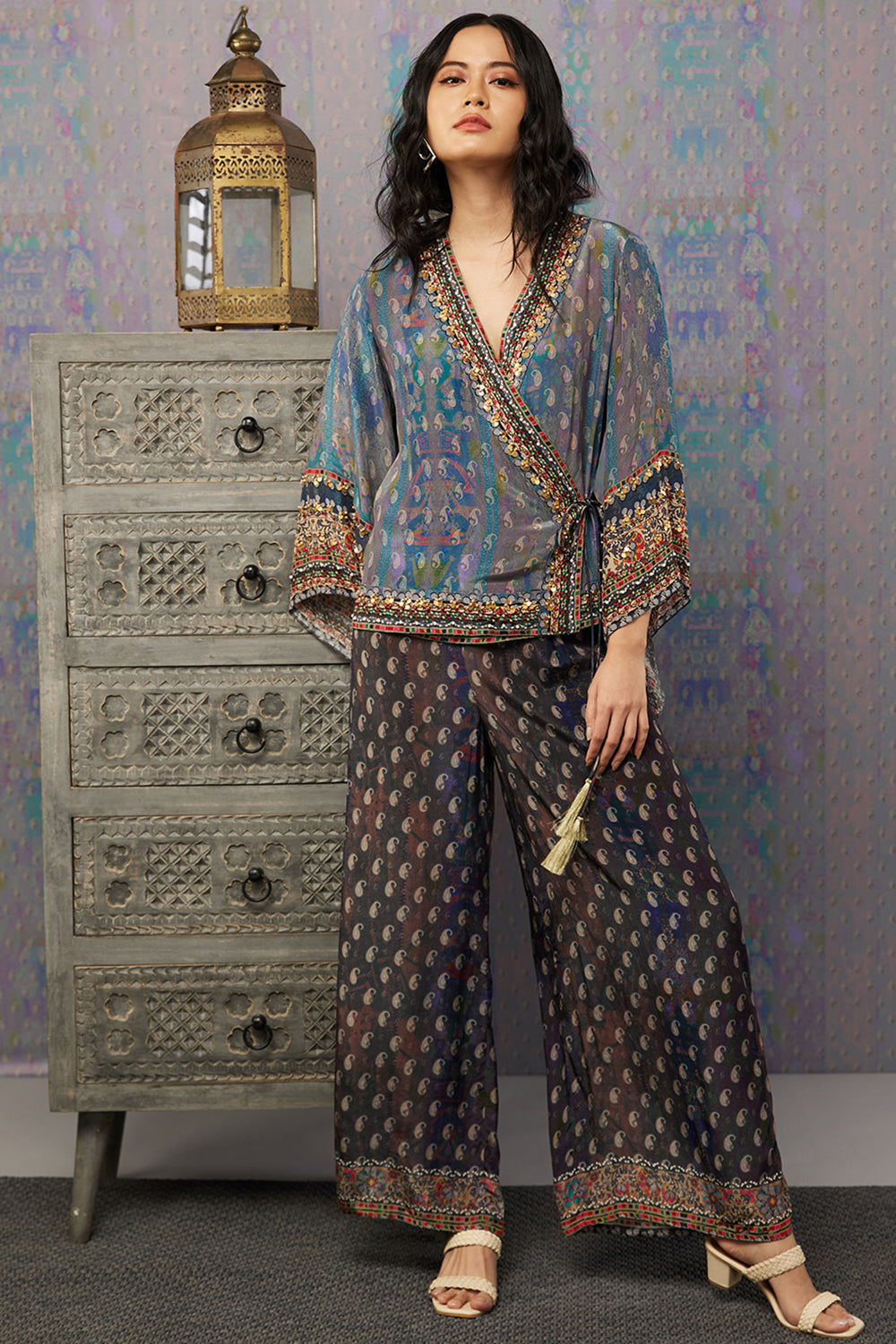 Ikaya Embroidered Angarkha Set