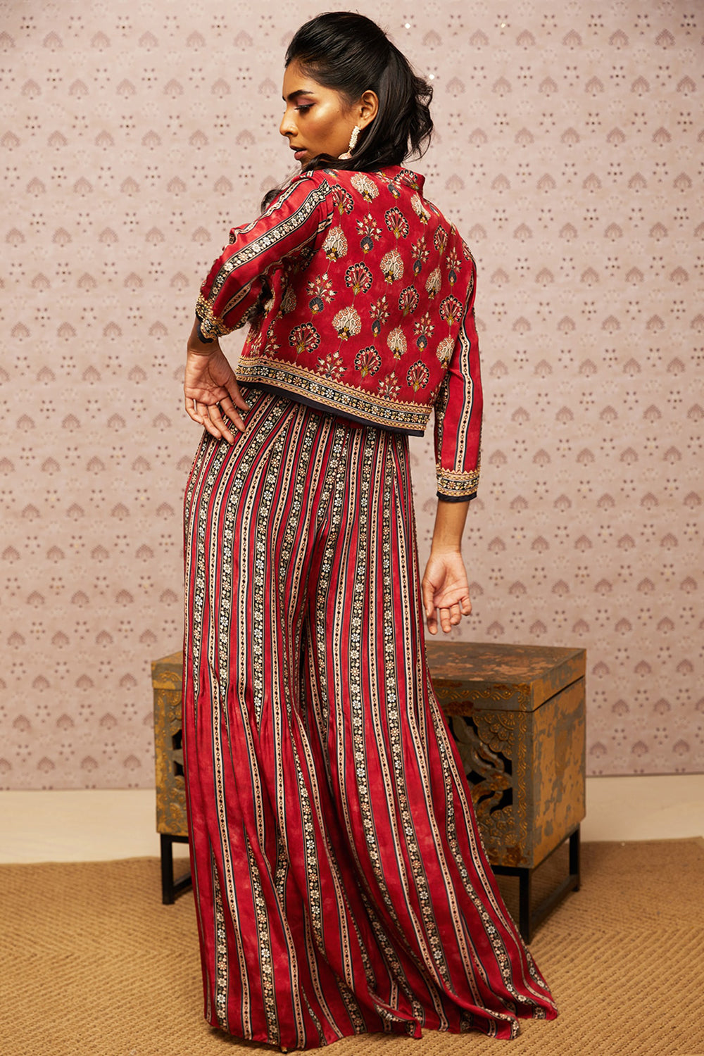 Sarouk Embroidered Jumpsuit With Jacket