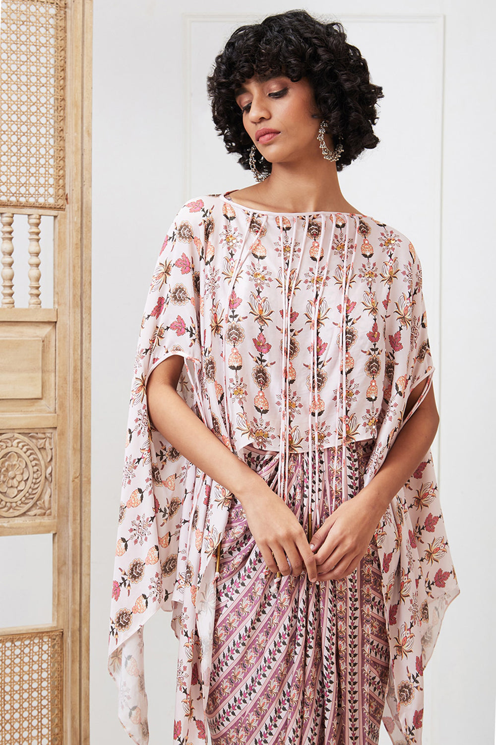 Tabriz Embellished Drape Dress Set