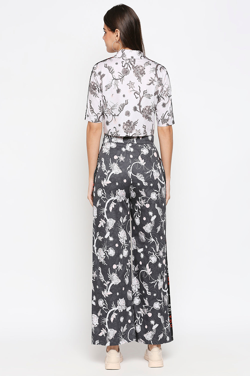 Floral Printed  Cotton  Twill Top With Floral  Pants